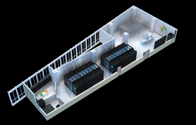 太原某中学信息化机房建设效果图制作|720度VR全景图渲染