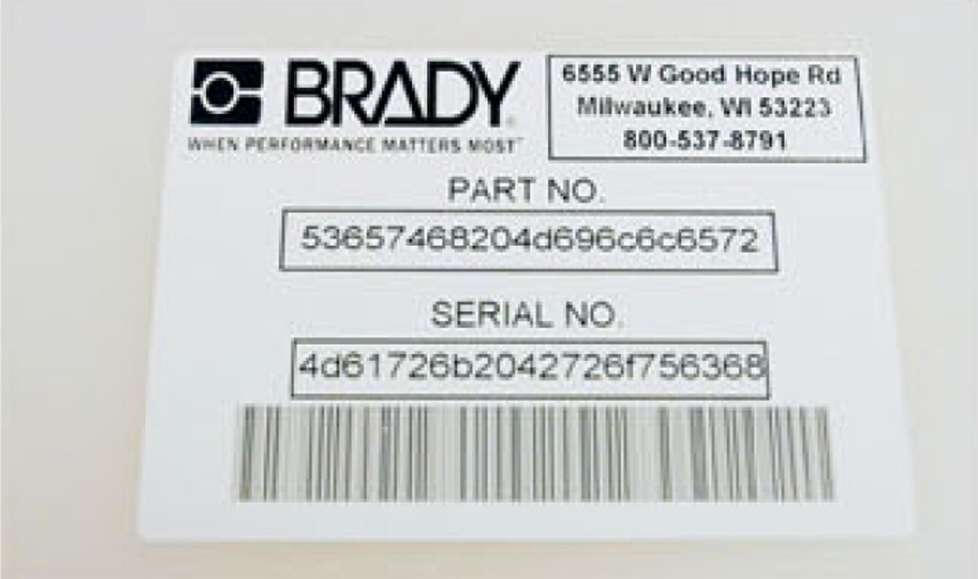 BRADY B-489 超强粘胶标签